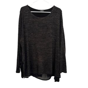 NIC+ZOE Fireflight Space Dye Tie Side Split‎ Top 2X